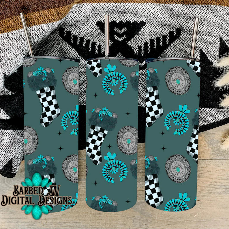 western christmas tumbler wrap, christmas tumbler png, western tumbler png, turquoise tumbler png, 20 oz tumbler png, seamless tumbler png (Copy)