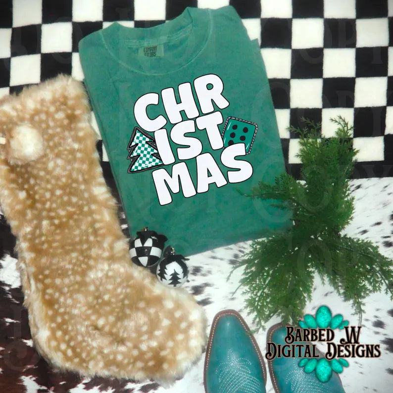 Western christmas png, Christmas png, cowgirl png, checkers png, cowgirl christmas png, turquoise png, yallternative png,