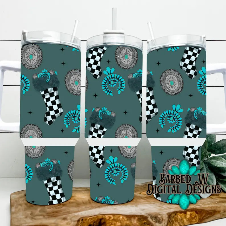 christmas tumbler wrap, western christmas png, western tumbler png, checkers tumbler png, 40 oz tumbler png, seamless tumbler png