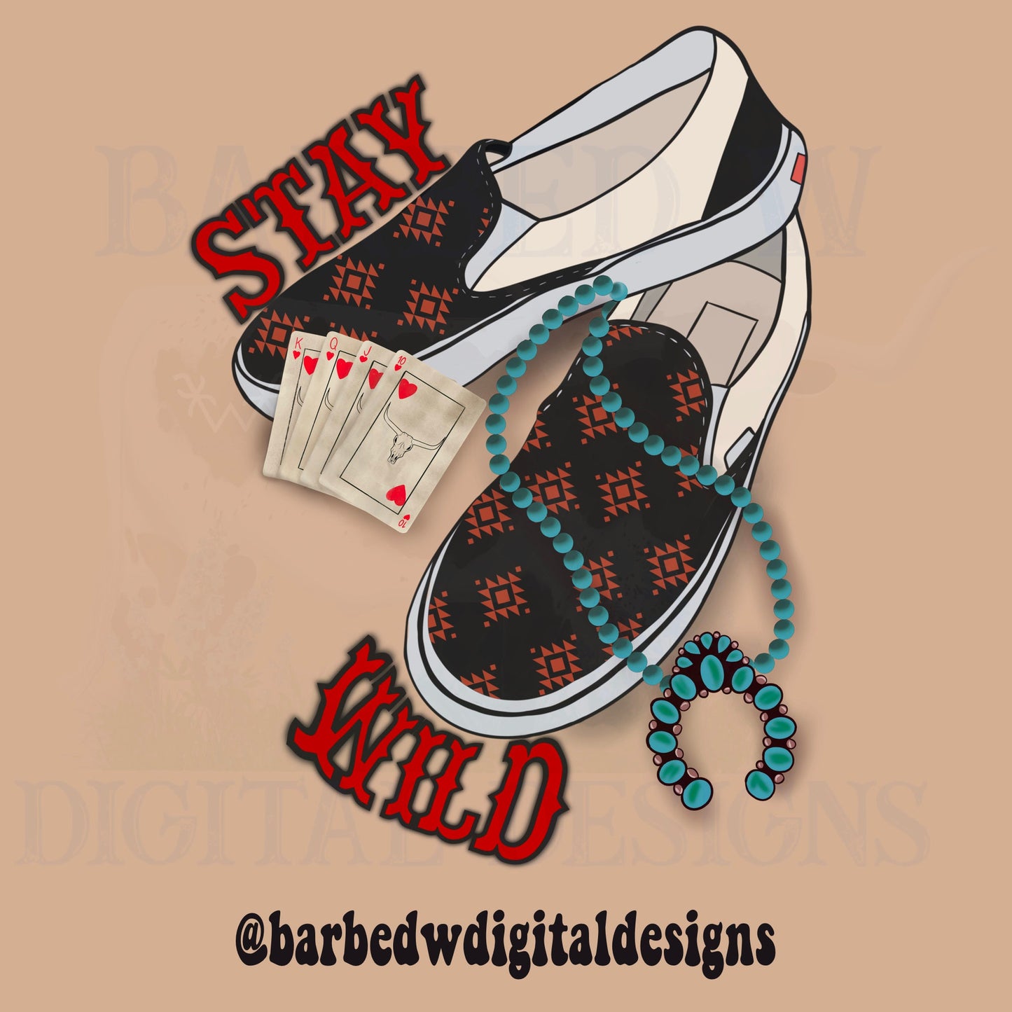 Stay wild png, Punchy png, western shoes, western png, turquoise png, cowgirl png yallternative png, vans png, western sublimation design