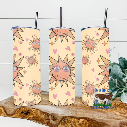 Summer Tumbler png, sun tumbler png, peace sign tumbler png, retro tumbler png, seamless tumbler png, hearts tumbler png, pastel tumbler png