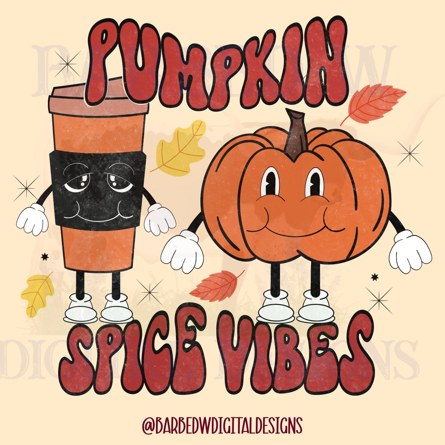 Pumpkin spice vibes png, pumpkin png, retro png, pumpkin spice latte png, fall png, coffee png, psl png, retro fall png, fall vibes png