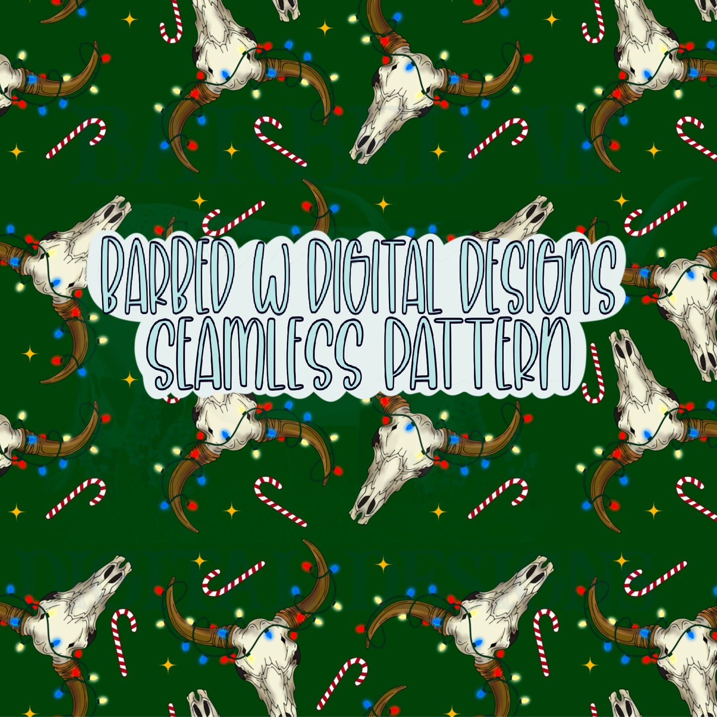 Western Christmas seamless pattern, Punchy png, western Christmas png, cattle seamless png, texas png, cowboy png, cowboy christmas pattern