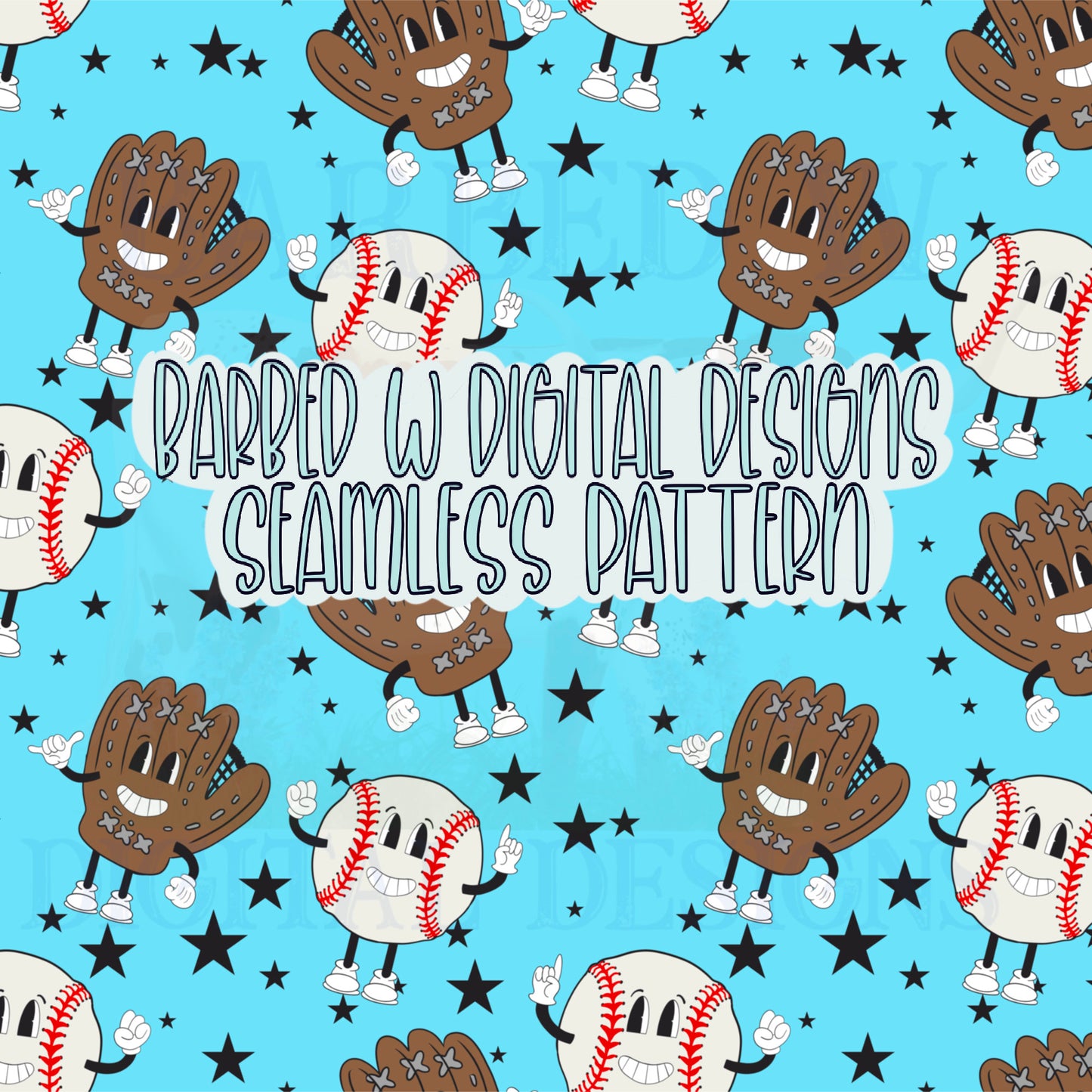 Baseball seamless pattern png, retro baseball pattern, baseball fabric file, baseball png, blue baseball png, cute boys fabric pattern