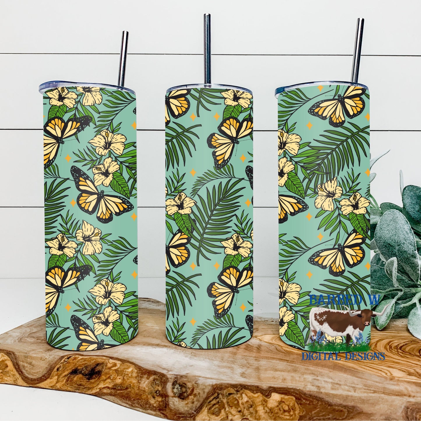 floral tumbler png, butterfly tumbler png, boho tumbler png, seamless tumbler png, tumbler wrap, 20 oz, straight, skinny, trendy tumbler png