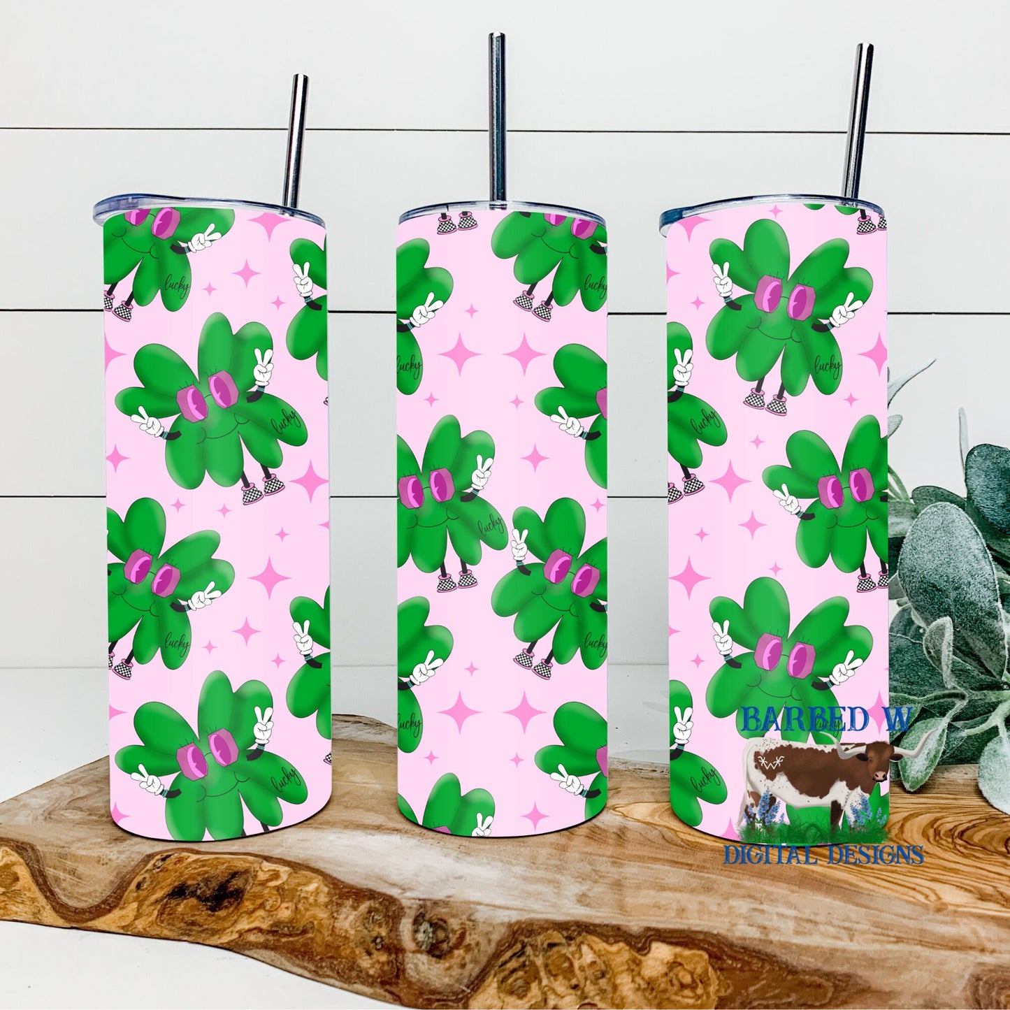 St. Patrick’s day tumbler png, shamrock tumbler png, retro tumbler png, turquoise tumbler png, four leaf clover tumbler png, seamless png