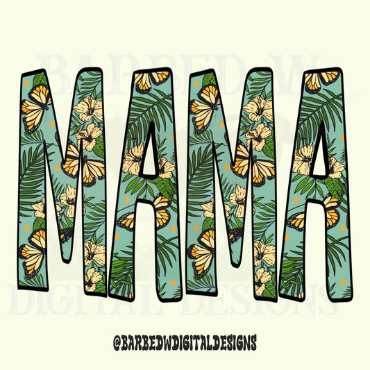 Mama png, floral png, mom png, boho png, summer mama png, Mother’s Day png, butterfly png, mother png, momma png