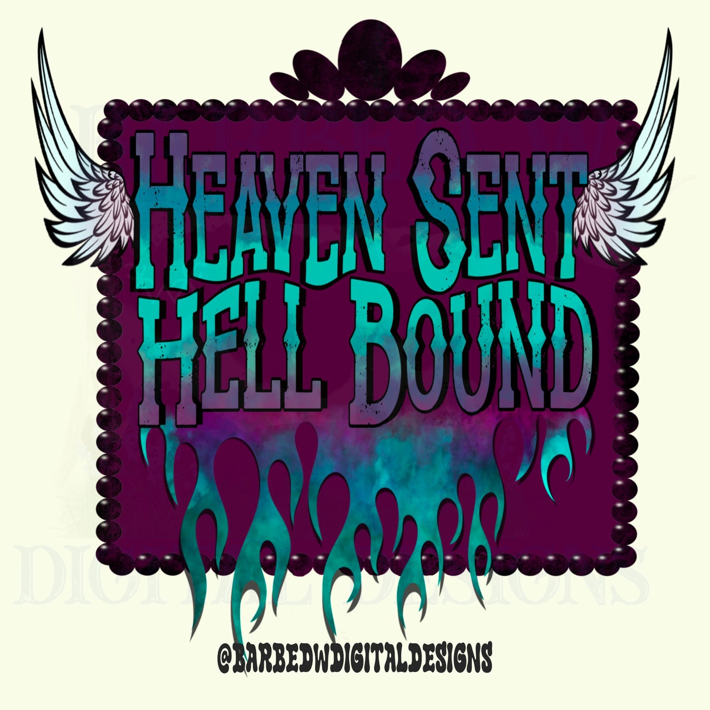 Yallternative png, alt png, angel png, western png, hell bound png, turquoise png|Sublimation .PNG File|Instant Digital Download