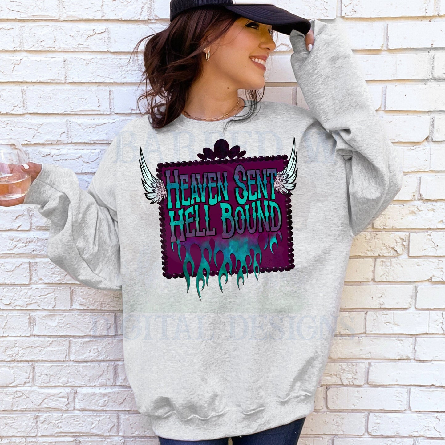 Yallternative png, alt png, angel png, western png, hell bound png, turquoise png|Sublimation .PNG File|Instant Digital Download