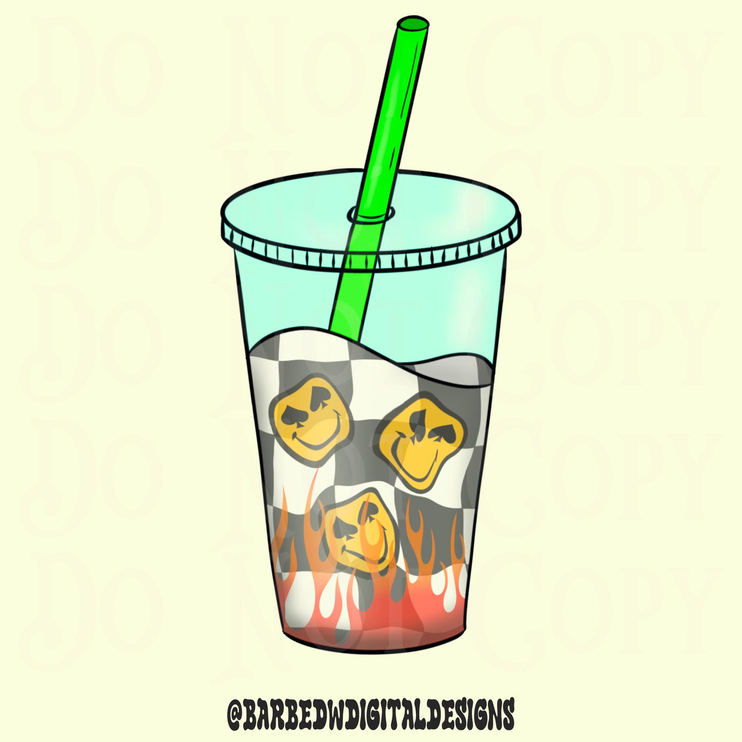 Iced coffee png, western png, checkers png, yallternative png, spade png, western grunge png, flames png, trendy png, coffee mama png