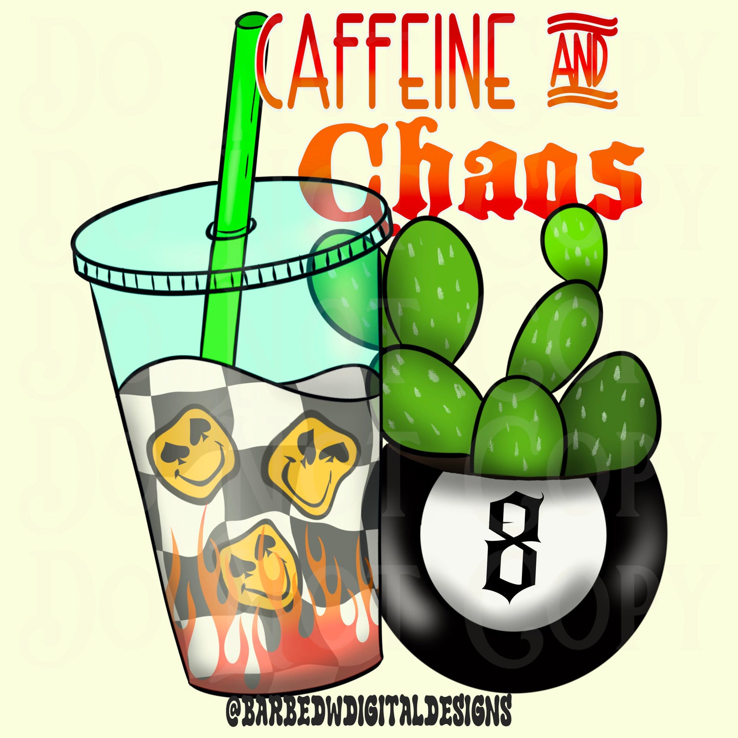 Iced coffee png, western png, cactus png, yallternative png, checkers png, western grunge png, pool balls png, trendy png, coffee mama png