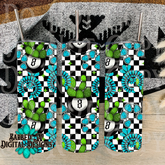 Yallternative tumbler png, western tumbler png, turquoise tumbler png, cowgirl png, punchy tumbler wrap, checkers tumbler png, seamless wrap