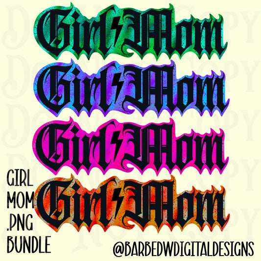 Girl Mama png bundle, alternative png, lightning bolt png, mom png, mom of girls png, girls png, checkers png, surrounded by girls png