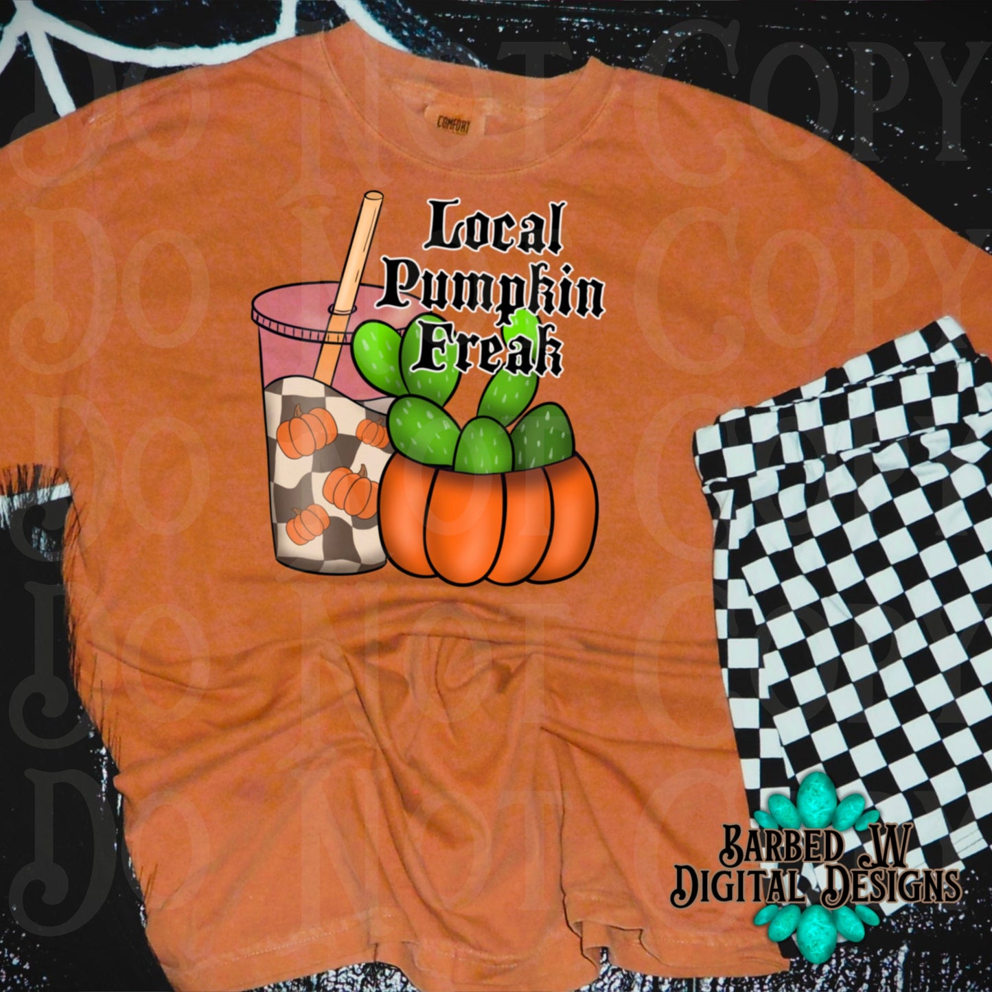 Local pumpkin freak, pumpkin png, pumpkin spice png, iced coffee png, fall png, halloween png, checkers png, yallternative png