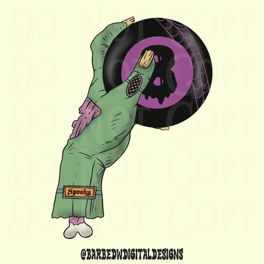 Zombie png, 8 ball png, turquoise png, spooky png, halloween png, yallternative png, western halloween png, spooky western png