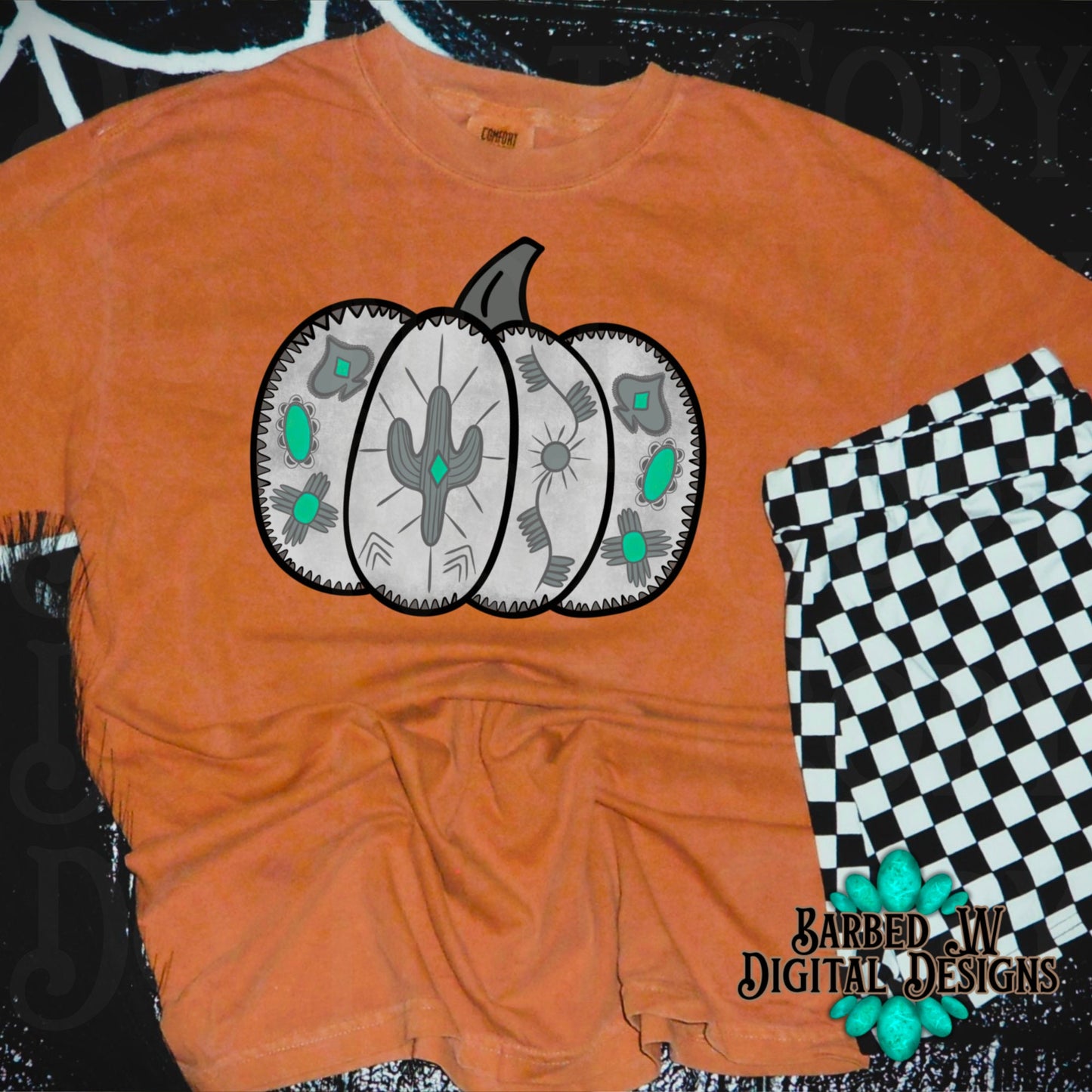 Aztec pumpkin png, turquoise pumpkin png, western fall png, turquoise png, punchy png, yallternative png, pumpkin png, Halloween png