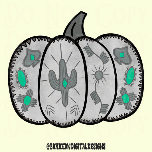 Aztec pumpkin png, turquoise pumpkin png, western fall png, turquoise png, punchy png, yallternative png, pumpkin png, Halloween png