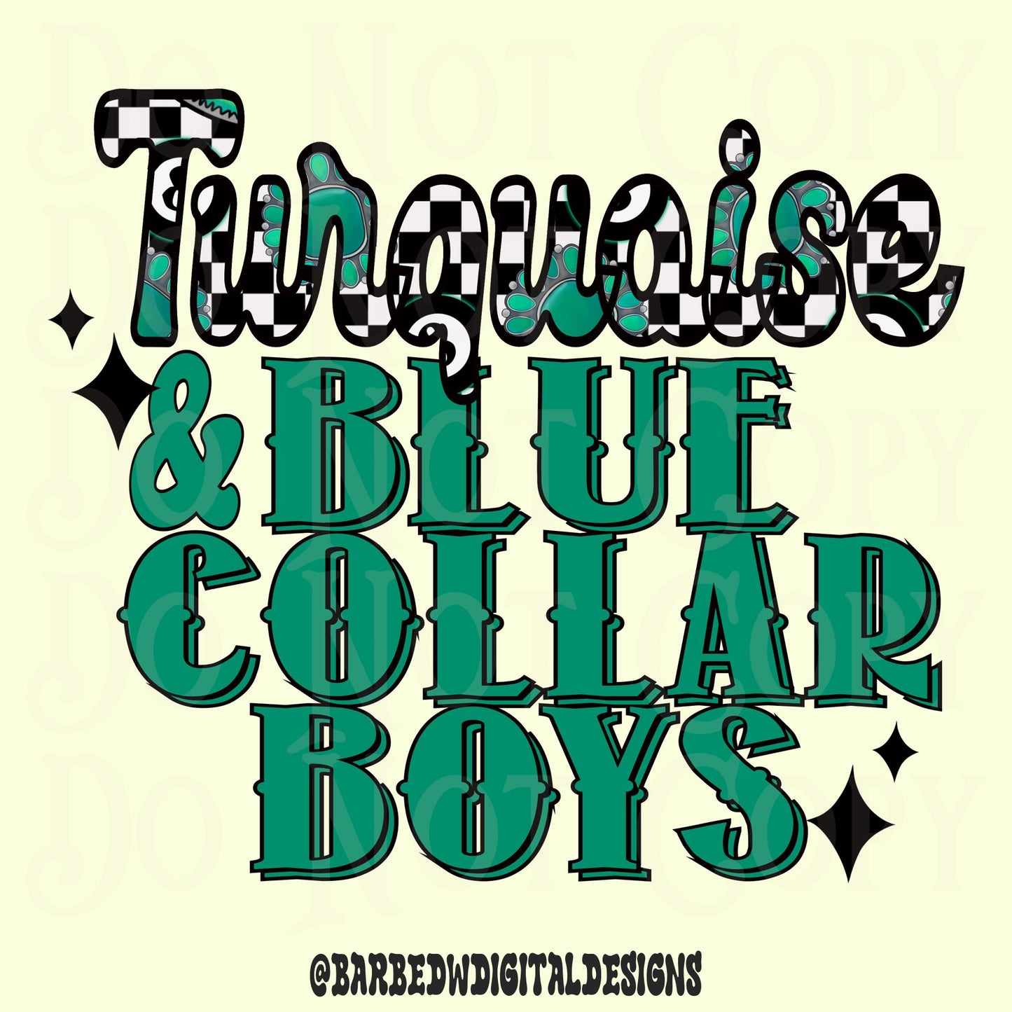 Turquoise & blue collar boys png, western png, yallternative png, cowgirl png, turquoise png, blue collar png, checkers png, trendy png