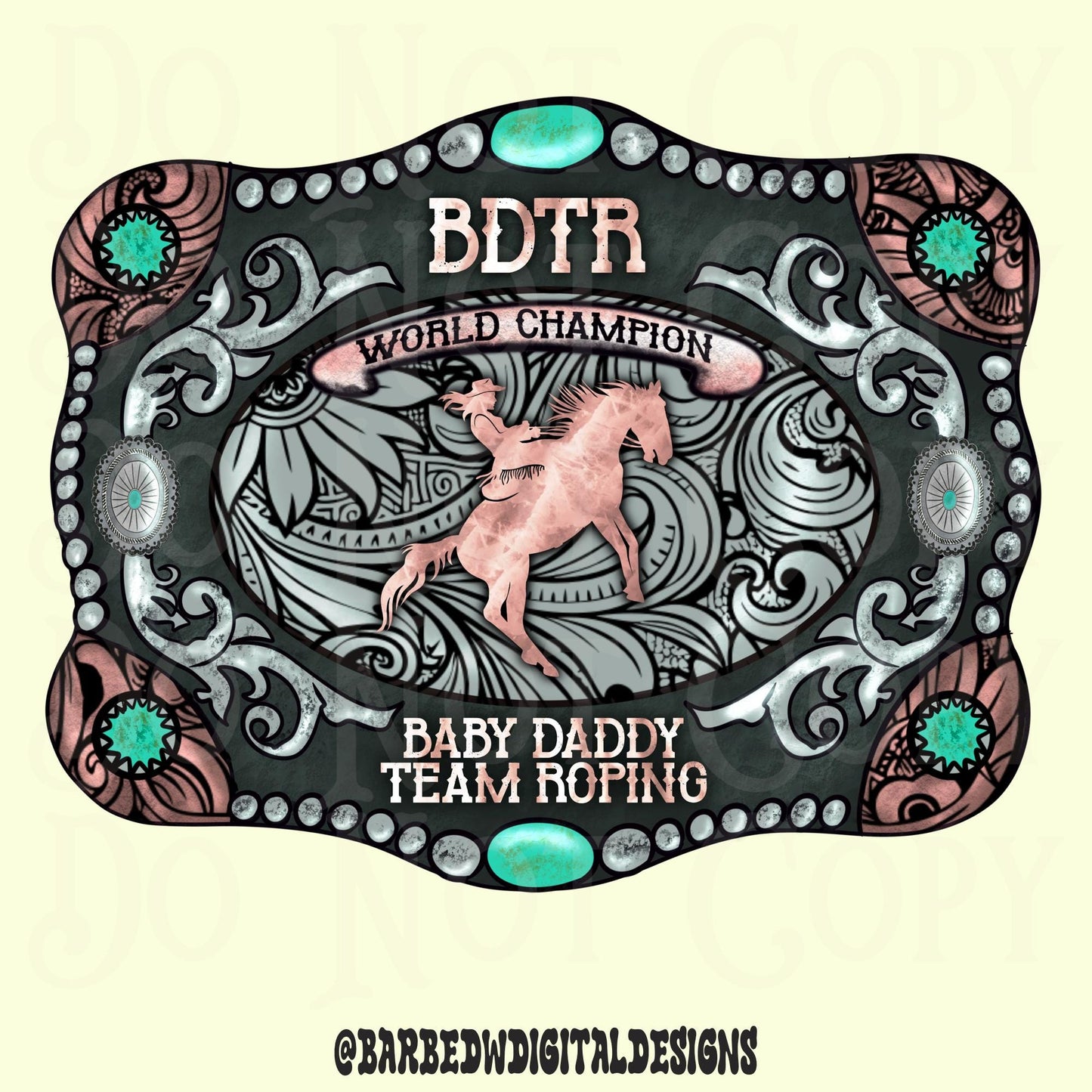 Baby daddy team roping png, western png, cowgirl png, adult humor png, turquoise png, western grunge png, trendy png, punchy png, buckle