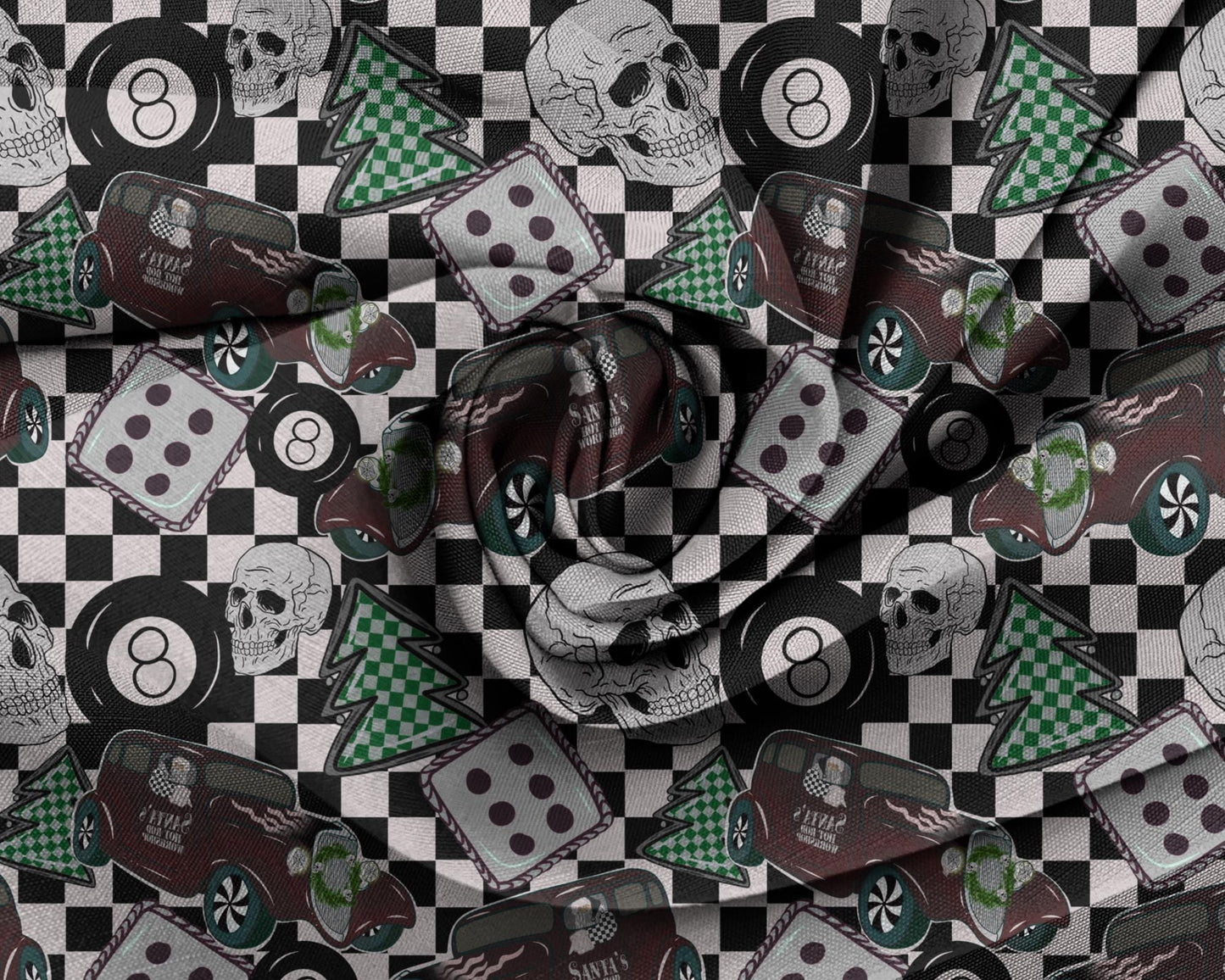 Christmas seamless pattern png, western Christmas png, yallternative png, grunge png, hot rod png, christmas pattern, checkers png, Santa