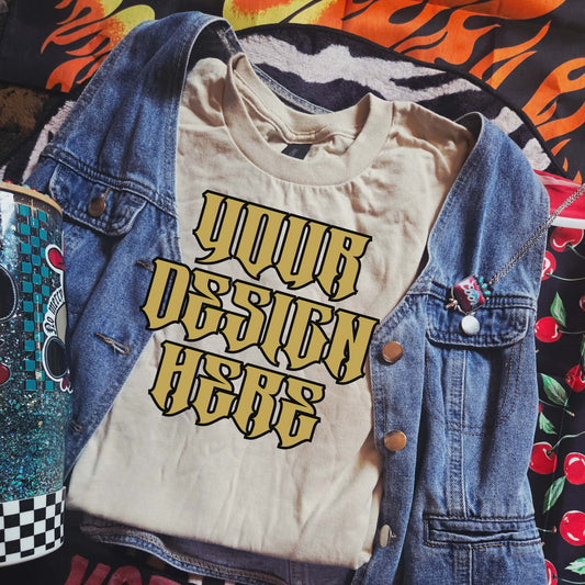 Gildan Sand Flatlay Mockup