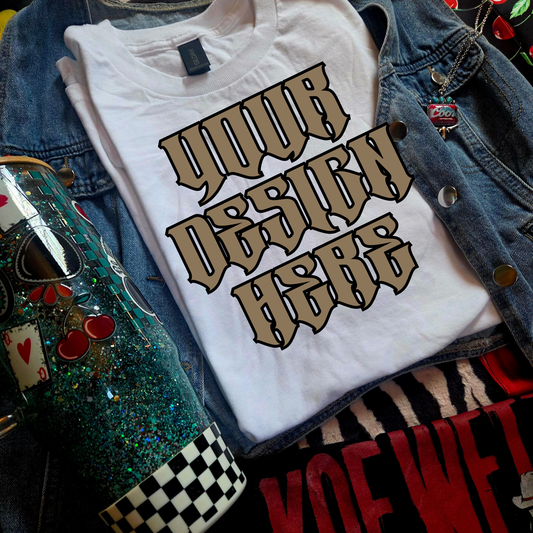 Gildan White Flatlay Mockup