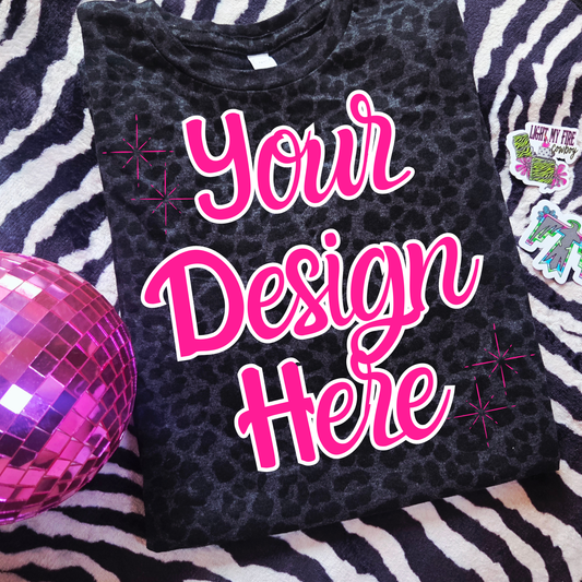 LAT Black Leopard Flatlay Mockup