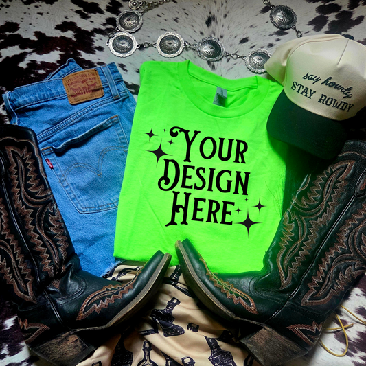 Gildan 5000 Lime Green Mockup