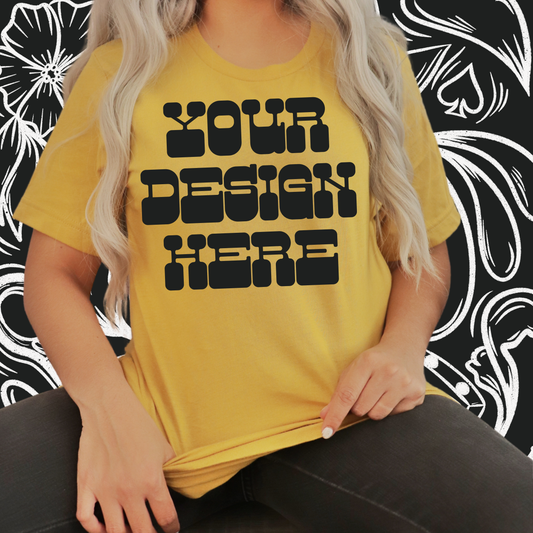 Yellow T-shirt Mockup